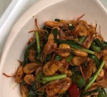 Leek and River Shrimp Stir-fry