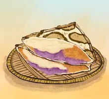 Taro and Purple Sweet Potato Tuna松 Sandwich