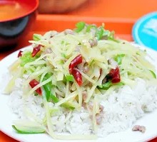 Potato and Pork Noodle Bowl