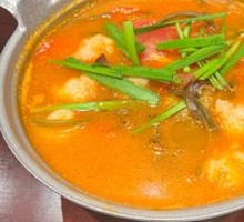 Tomato Shrimp Dumpling Noodles