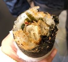 Seaweed Rice Cake with Fried Dough Stick