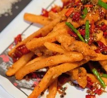 Dry-Fried Crispy Pork with Lotus Root Sticks