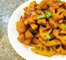 Spicy Stir-Fried Lotus Root Cubes